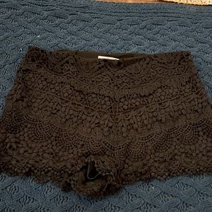 Lace black shorts